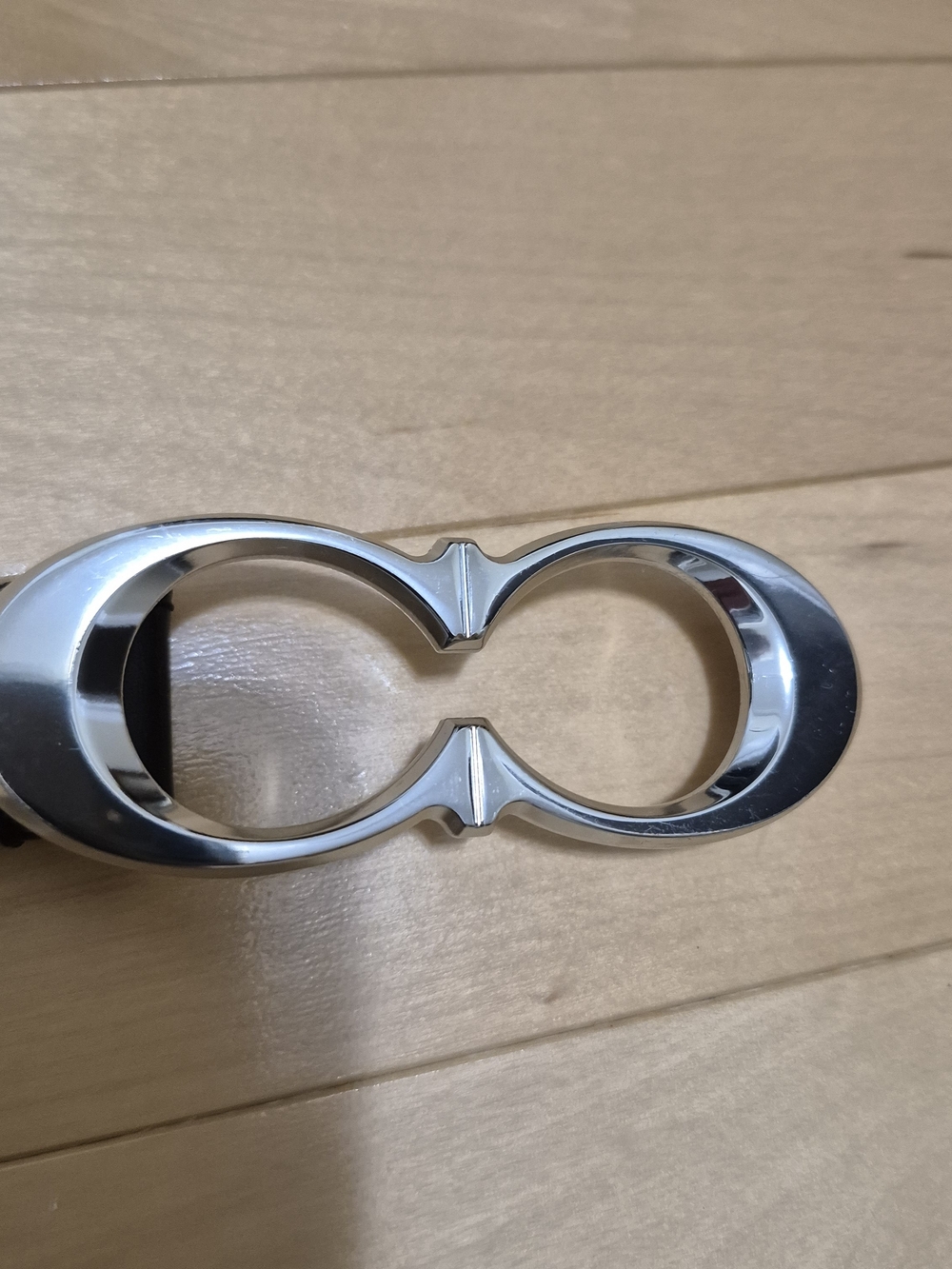 Coach C1725 Silver Signature Belt NWOT